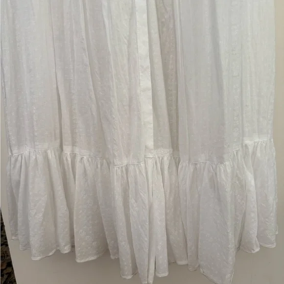 Vintage Eileen West for Queen Anne’s Lace White Cotton Maternity Dress - Picture 2 of 11